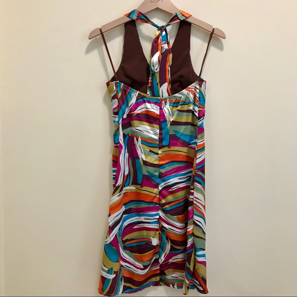 COLOR SPLASH HALTER DRESS - Picture 5 of 8